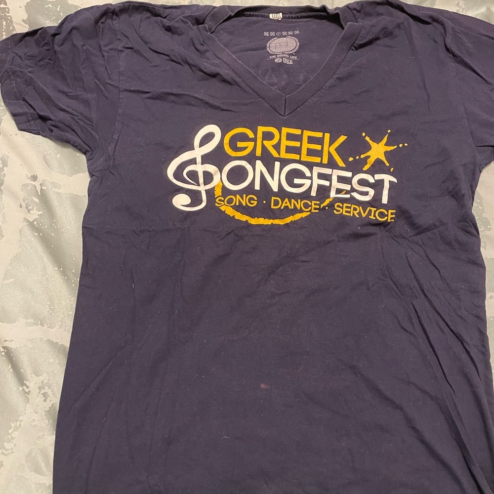 Greek Songfest Navy V-Neck, UC Irvine